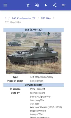 Self-propelled howitzers android App screenshot 11