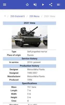 Self-propelled howitzers android App screenshot 6